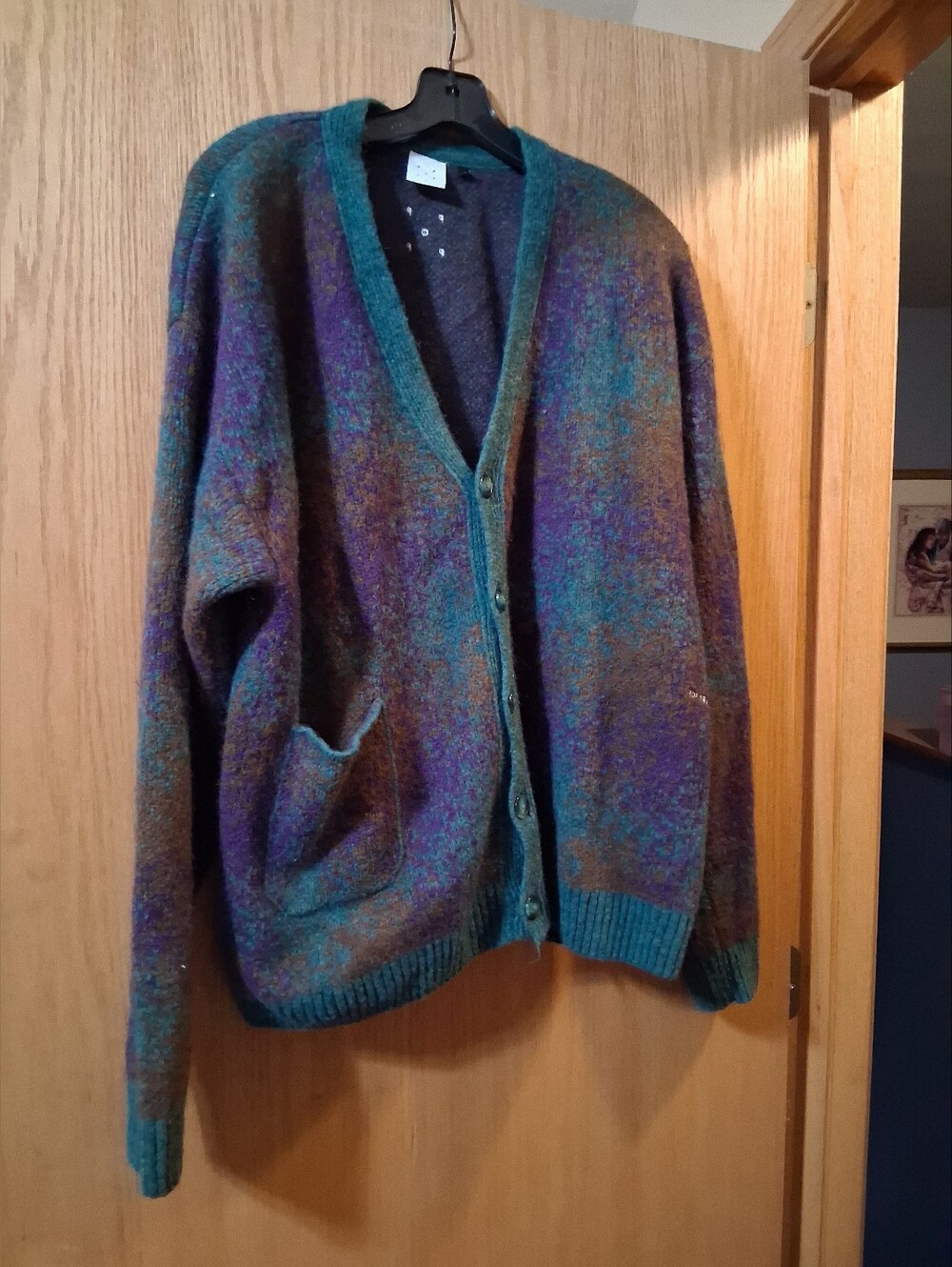 Pop Trading Company Knitted Cardigan sweater, Multicolour, large, Mens
